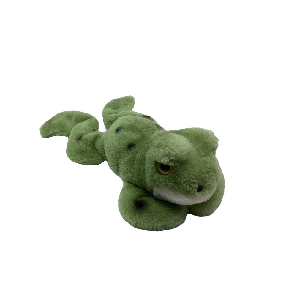 DAKIN STUFFED TOY SPOTTED FROG Laying Down   VINTAGE 1976 10"